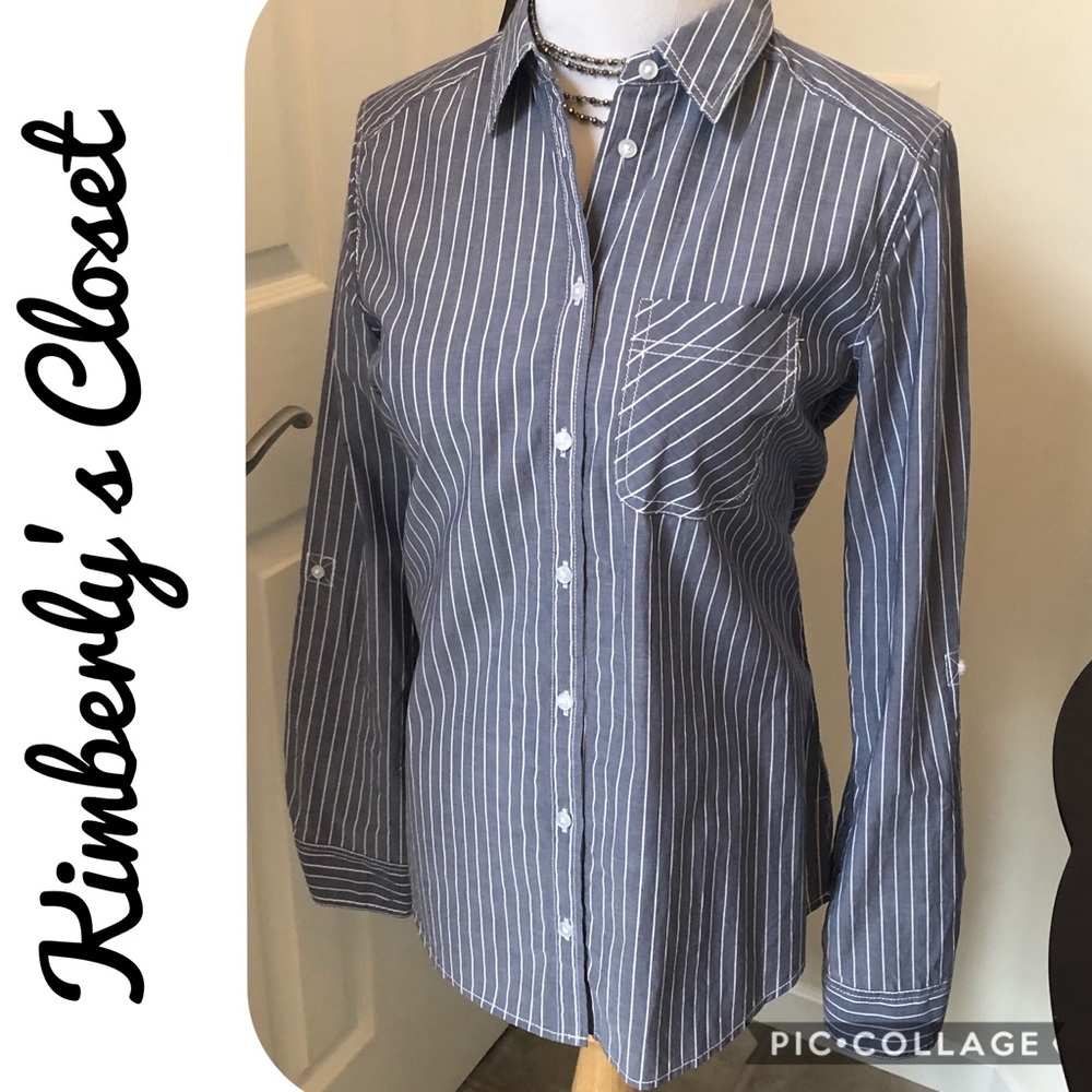 🆕💕EXPRESS💕 Chambray Striped Button Down Shirt